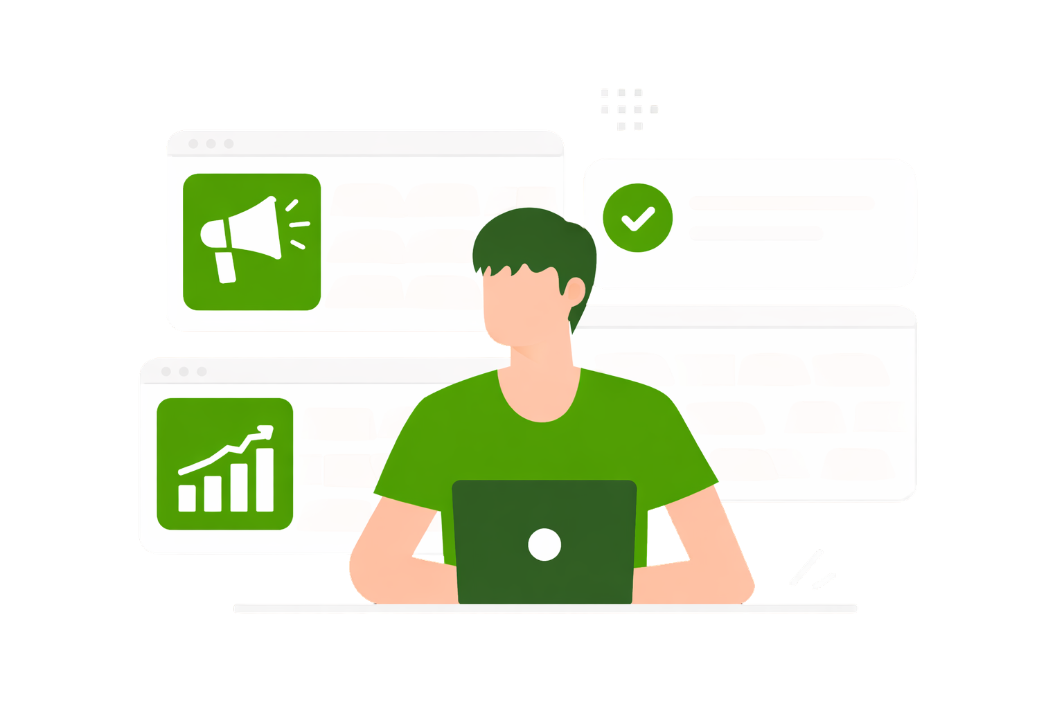 Ilustración de marketing digital